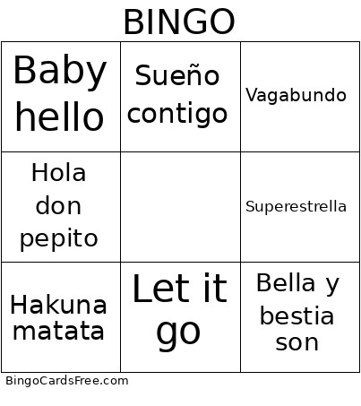 Christmas Bingo Card