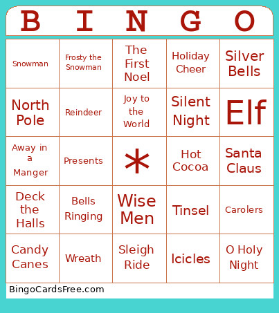 Christmas Bingo Card 2