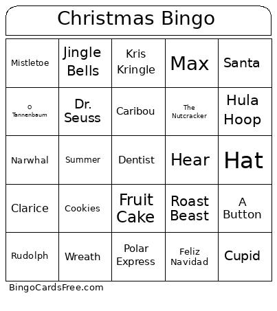 Christmas Bingo