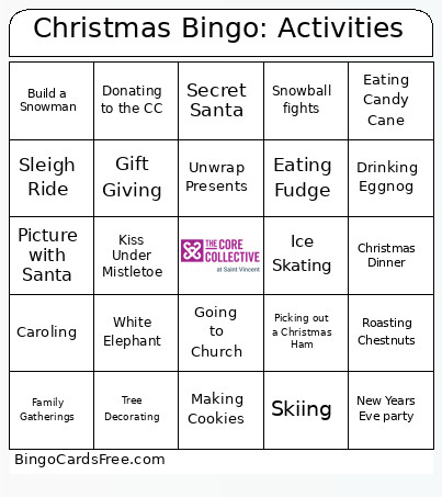Christmas : Activities Bingo Card