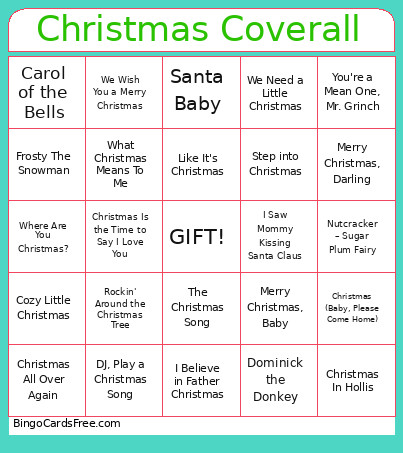 Christmas Coverall Bingo Card
