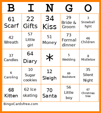 CHRISTMAS MOVIE Bingo Card