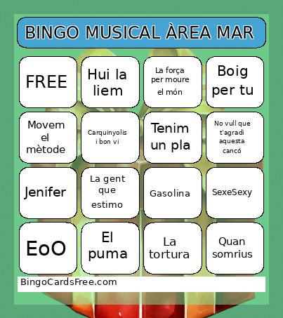 Christmas Music Bingo Card