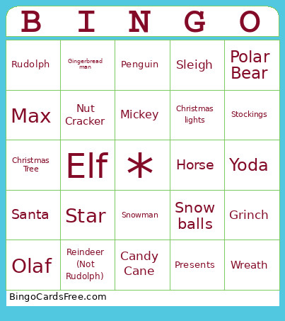 Christmas Walk Bingo Card