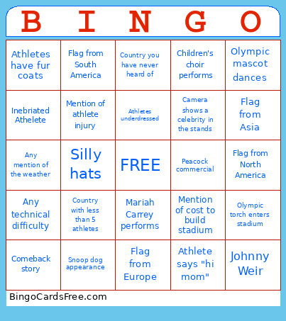 Ciao Bingo Card
