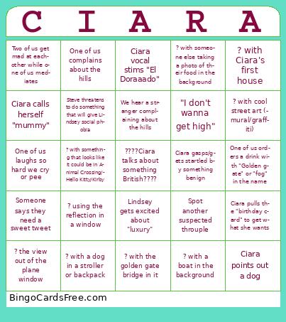 CIARA Bingo