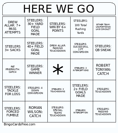 Cinder Bingo Card