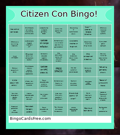 Citcon Sheet Bingo Card