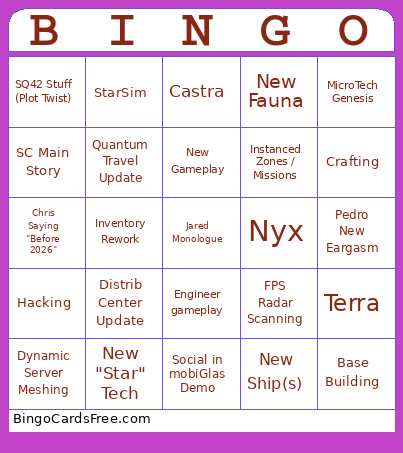 Citizen Con Direct Bingo Card