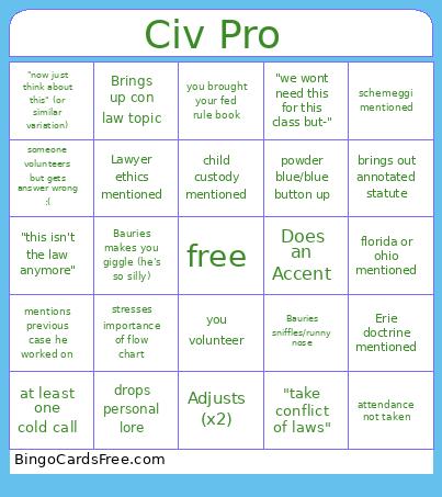 Civ Pro W3 Bingo Card