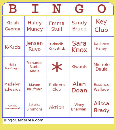 CKI Bingo Card