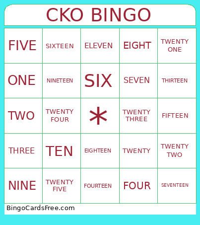 CKO 2026 Bingo Card