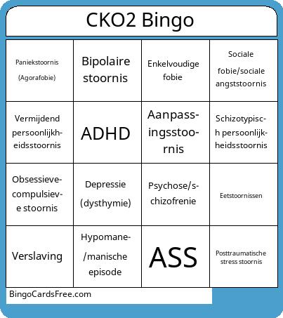 CKO2 Bingo Cards Free Pdf Printable Game, Title: CKO2 Bingo