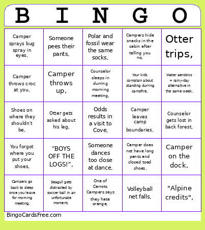 CKW 2026 Bingo Card