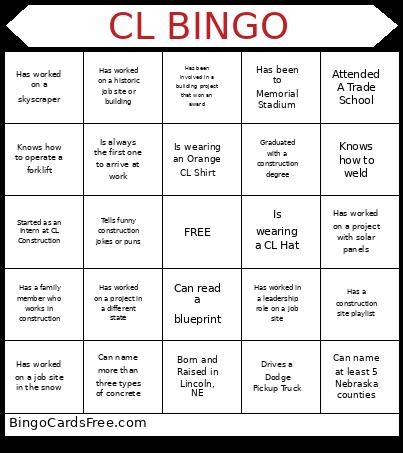 CL Bingo Card