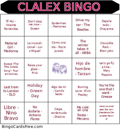CLALEX BINGO