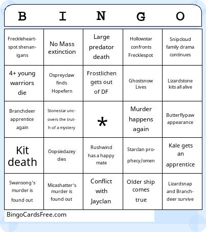 Clangen Weirdness Year 20 Lets Go Bingo Cards Free Pdf Printable Game, Title: BINGO