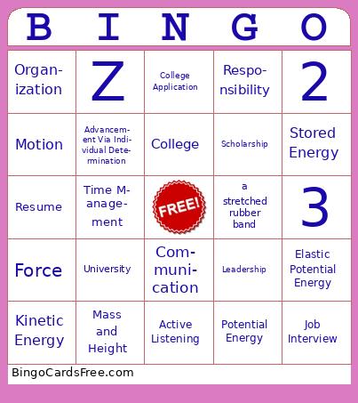 Class Bingo