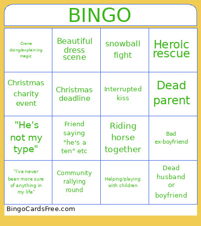 Cliche Bingo Card