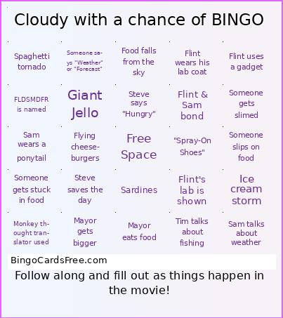 Cloudy with a chance of BINGO