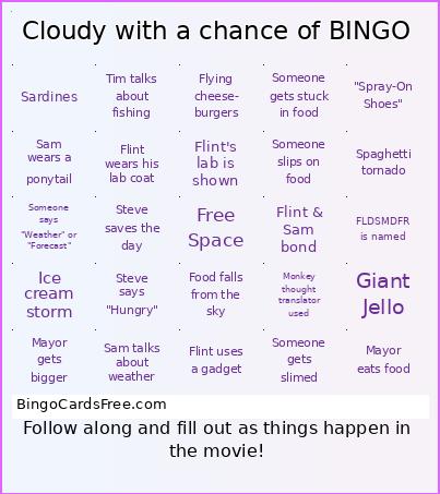 Cloudy with a chance of BINGO