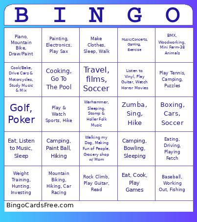 Coastal Connections Bingo Card