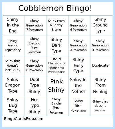 Cobblemon ! Bingo Card
