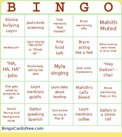 Cody's bingo
