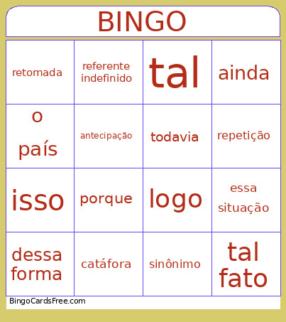 COESÃO Bingo Card