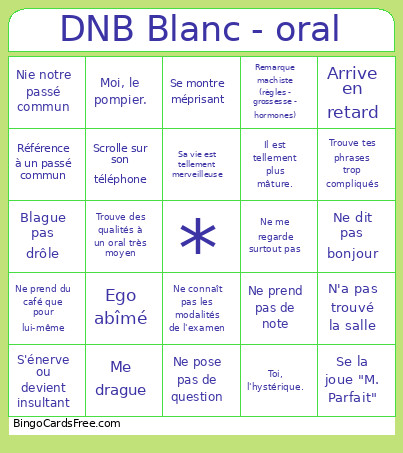 Collègue Lourdingue Bingo Card