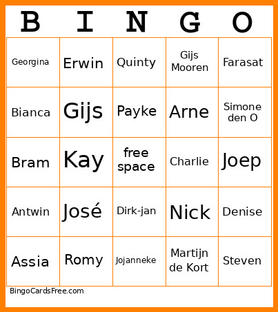 Collegas Bingo Card