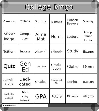 College Bingo