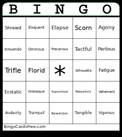 College Prep Midterm 2025 Bingo Card