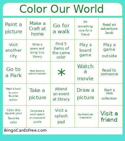 Color Our World Bingo