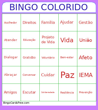 COLORINDO SETEMBRO Bingo Card