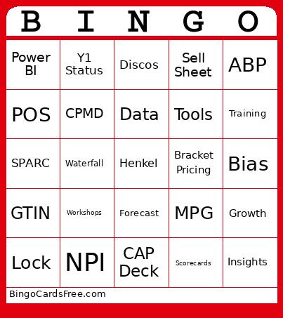 Com Ops ! Bingo Card