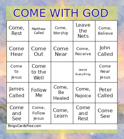 COME WITH GOD Bingo Card