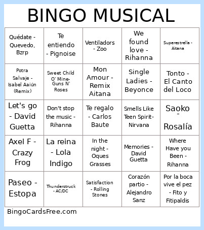 Comercial Anglès, Español I Català Bingo Card