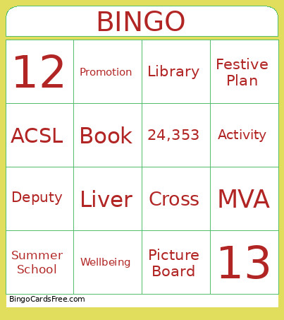 Command 3 Bingo Card