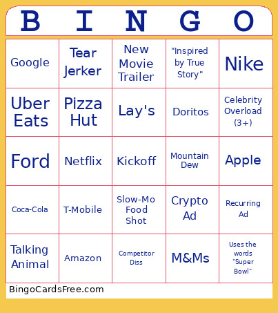 Commercial Bingo Card