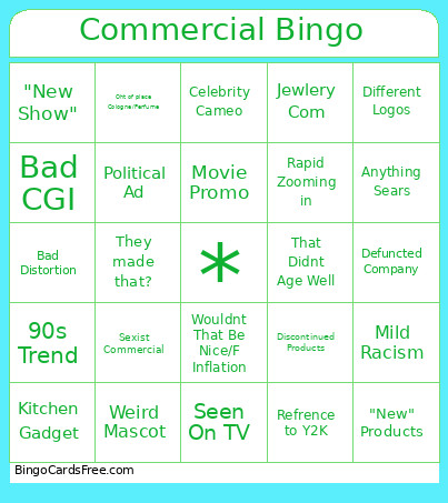 Commercial Bingo Card