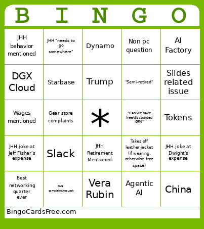 Company Bingo Card
