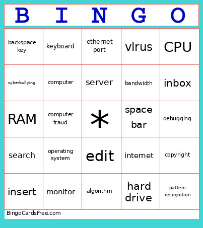 Computer Science Bingo Card