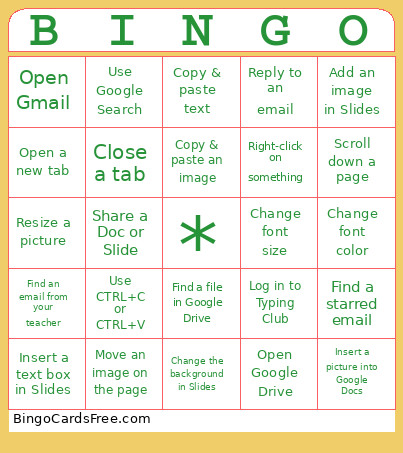 Computers Bingo Card