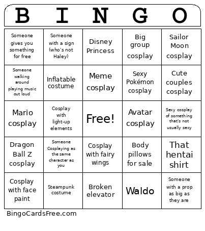 Con 2026 Bingo Card
