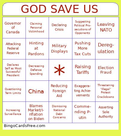 congress statement or whatever Bingo