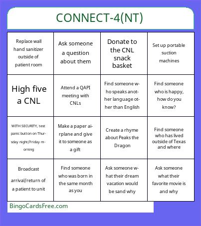 Connect-4NT Bingo Cards Free Pdf Printable Game, Title: CONNECT-4(NT)