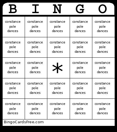 Constance Bingo Card