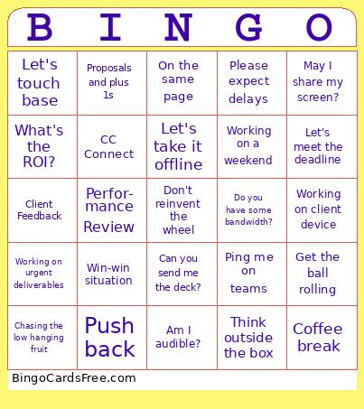 Consulting Bingo