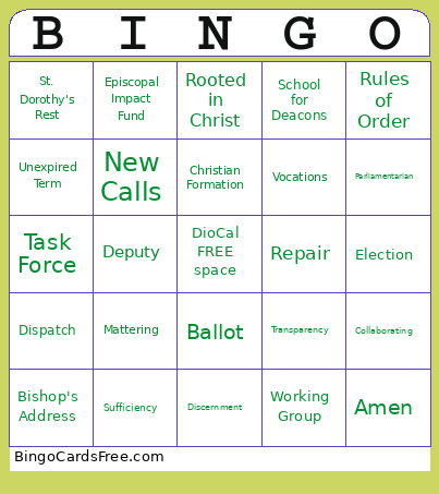 Convention 2025 Bingo Card